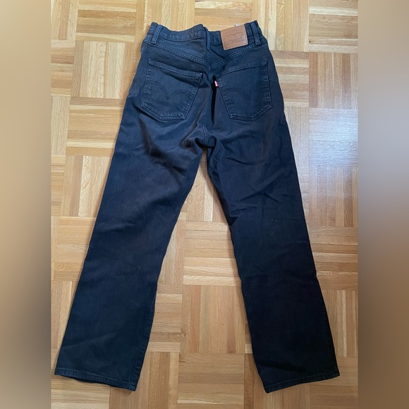 Levi's straight leg black jeans 25 - Picture 3 of 4